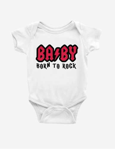 Body Bebé Baby Born To Rock Ac Dc Hard Rocker Unisex Algodón