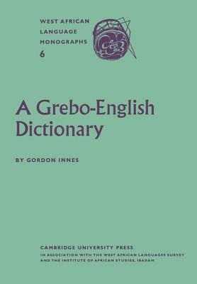 Libro A Grebo-english Dictionary - Gordon Innes