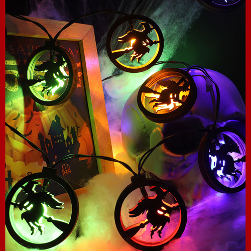 Cadena De Luces De Halloween Con Forma De Calavera, Funciona