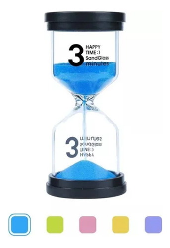 Reloj De Arena Color 3 Minutos Niños Juego Decoracion 