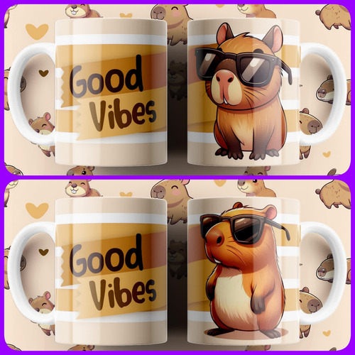 Souvenir 1 Tazas Polimero +bolsita Capibara Capybara