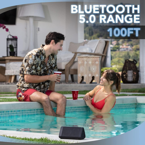 2 Altavoces Inalámbricos Oontz Angle3, Ipx5, Bluetooth Negro