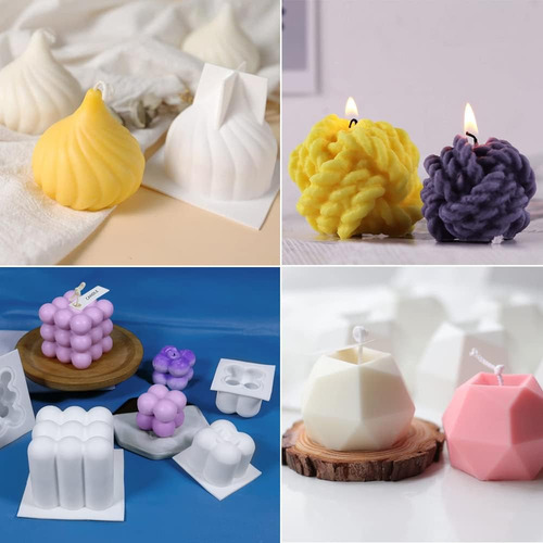 Conjunto De Moldes Para Velas De Silicone 6pcs Para Fabri...
