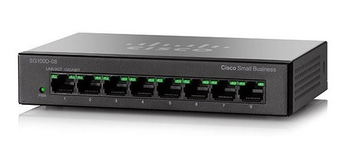 Imagen 2 de 7 de Switch 8 Puertos Gigalan 10/100/1000 Cisco Sg110d-08 No Adm