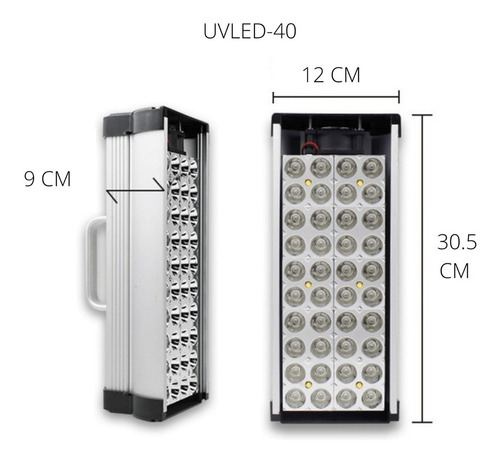 Imagen 2 de 2 de Lámparas Uva De Luz Ultravioleta De 365nm Con 40 Leds