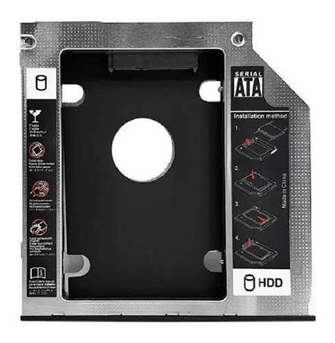 Imagen 2 de 6 de Caddy Disk Sata 2,5 9,5mm Coloca 2do Disco En Tu Notebook