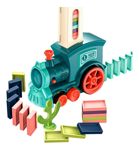 Juguete Tren De Bloques De Domino Para Construir Y Apilar