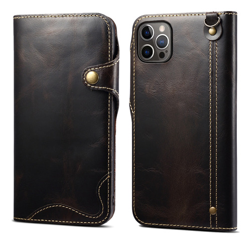 Funda Abatible De Piel Con Inserción De Tarjetas Para iPhone