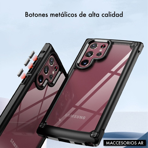 Imagen 5 de 10 de Funda Hibrida Reforzada Compatible Samsung S22 Ultra