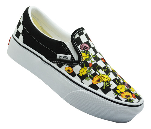 Tenis Vans Classic Slip-on Vn0a5kxibml Poppy Checkerboard Bl