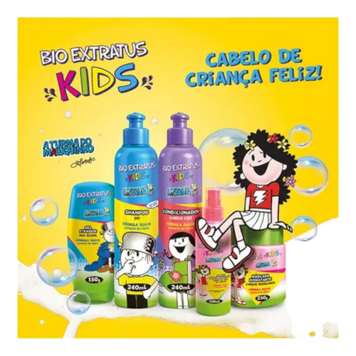 Kit Bio Extratus Kids Liso 1 Shampoo 240ml 1 Máscara 240g