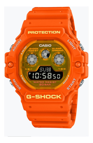 G Shock Dw 5900ts 4 Digital Naranja Sumergible Resistencia 