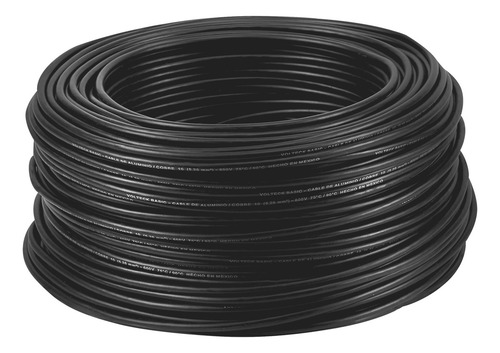 Rollo D 100 Metros D Cable Thw Cca 10 Awg Negro Basic 40209