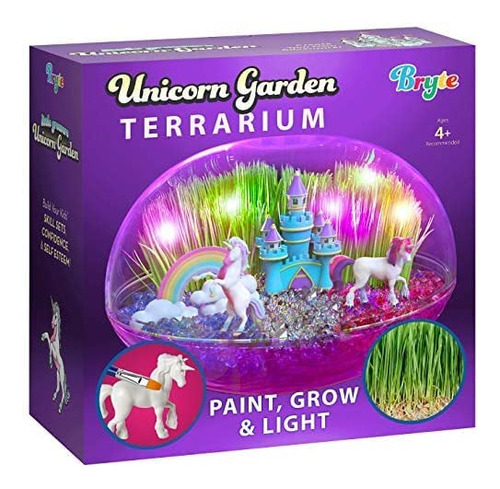 Bryte Kit De Terrario De Unicornio Iluminado Para Ninos, Tod