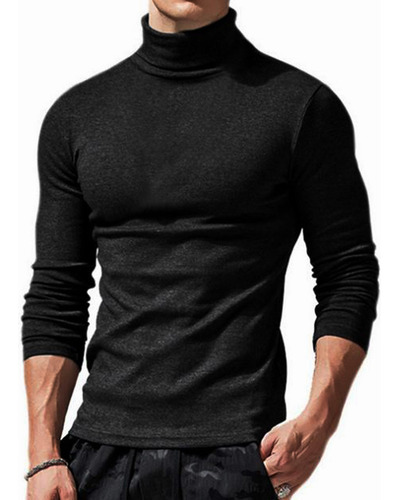 Camiseta De Manga Larga Con Cuello Alto Y Cuello Alto Para H