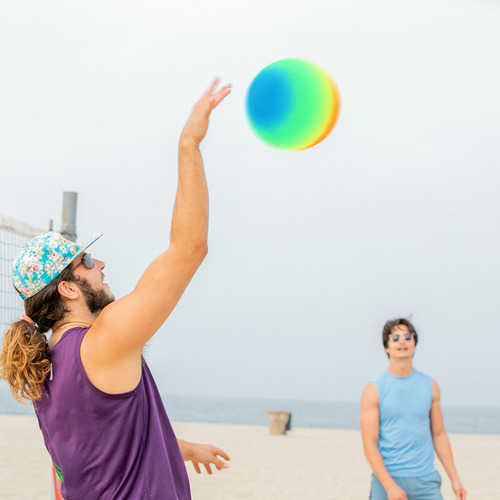 M Divertida Pelota Inflable De Color Arcoíris, Juguete De