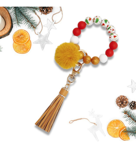 Llavero De Silicona Pulsera Con Cuentas Wrislet Llavero De