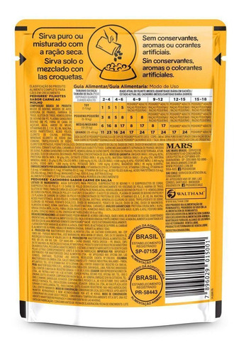 Imagem 3 de 7 de Ração Úmida Pedigree Sachê Carne Ao Molho Cães Filhotes 100g