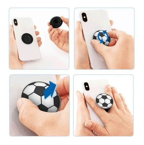 Imagen 5 de 6 de Soporte Celular Adhesivo Pelota Fútbol Ideal Souvenirs X 12