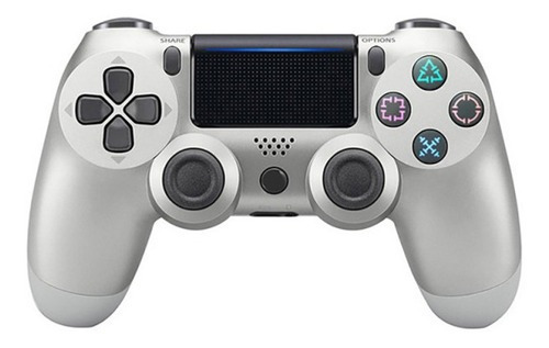 Control Generico Compatible Con Ps4 Inalambrico Plata