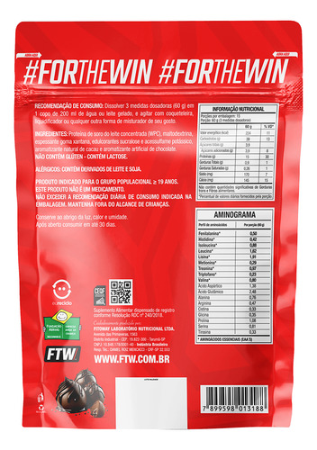 Whey Concentrado Ultra Protein Refil 900g Sabor Chocolate - FTW