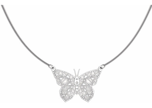 Imagen 2 de 10 de Collar Mariposa Plata .925 Agálea Joyería