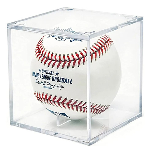 Vitrina Exhibidor Con Pelota Oficial Mlb Y Sticker Al Azar