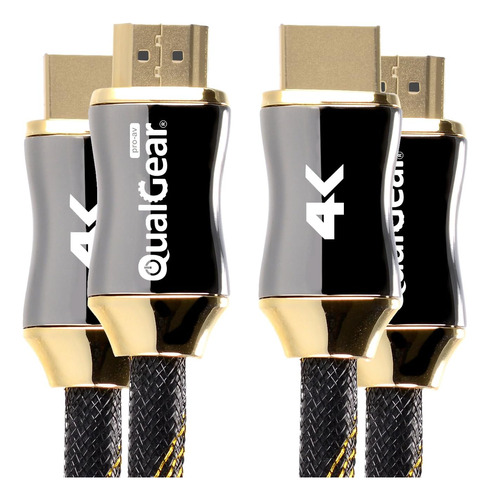 Qualgear 3 Ft-2 Pack Hdmi Premium Certified 2.0 Cable Con Ch