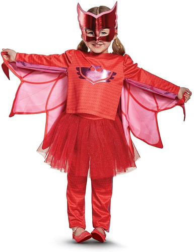 Owlette Prestige Tutu Pj Máscaras Disfraz Rojo Pequeñ...