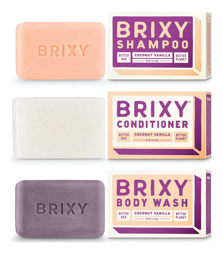 Brixy Barra De Champ Y Acondicionador Con Gel De Bao Para Eq