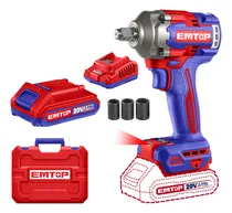 Comprar Llave De Impacto 20v S\u002Fcarbones 400nm + 2bat Emtop Eciwl2040
