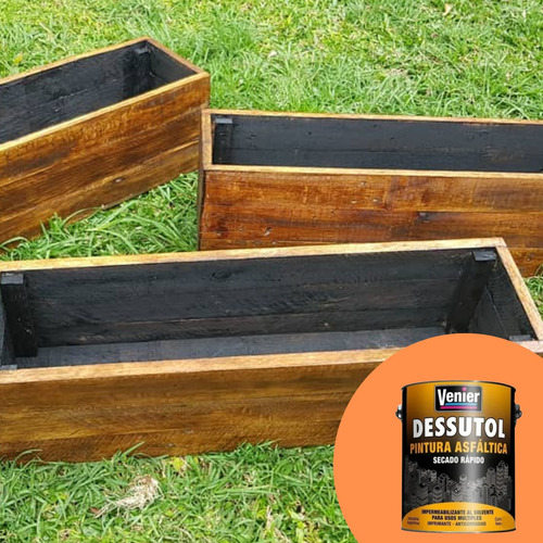 Pintura Asfaltica de Secado Rapido Dessutol 8700 x1 Litro Acabado Mate Color Negro