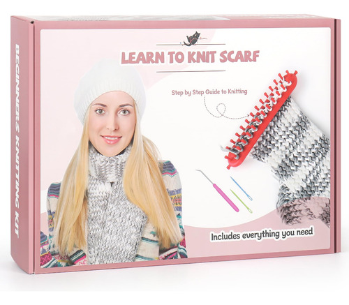 Kit Telar Largo Para Hacer Bufanda Invierno Juego Completo 6