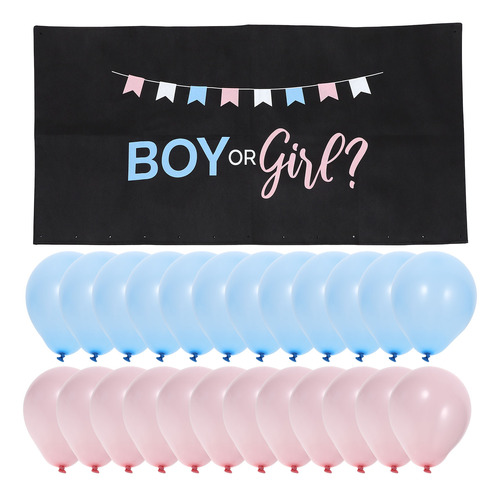 Set De Globos De Fiesta Gender Reveal De Látex Rosa Y Azul