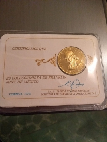 Moneda De Franklin Mint 1979 Certificado