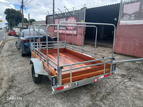Carretinhas Reboque 1,40 X 2,50 Reforçada Pneu Novos