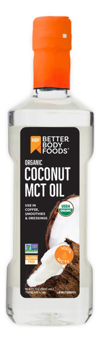 Betterbody Foods ' Aceite Organico De Coco 100% Mct - Apto P