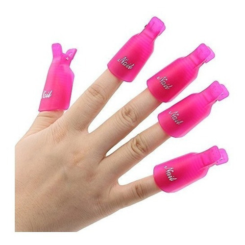 Pack 10 Pinzas Para Quita Esmalte Permanente O Uñas Gel