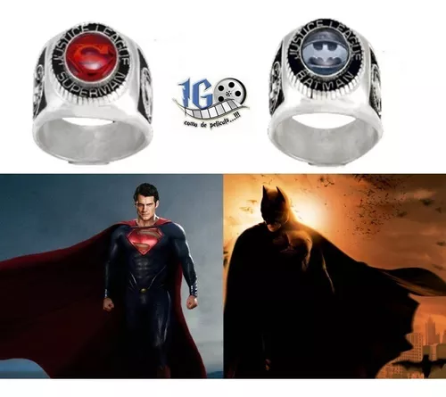 Par Anillos Superman & Batman Liga De La Justicia Tallas Igo
