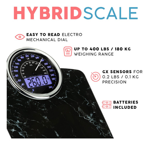 Báscula De Pesaje Adamson Hybrid 2 En 1 Analógica Y Digital