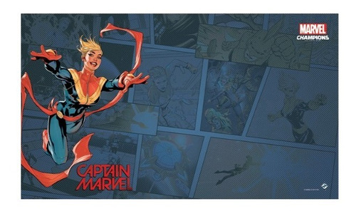 Imagen 1 de 1 de Playmat Captain Marvel Para Juego De Mesa Familia Y Amigos