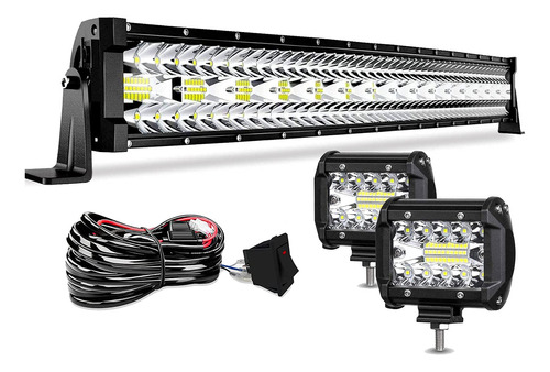 Dakride Barra De Luz Led De 32 Pulgadas, 585 W, Triple Fila,