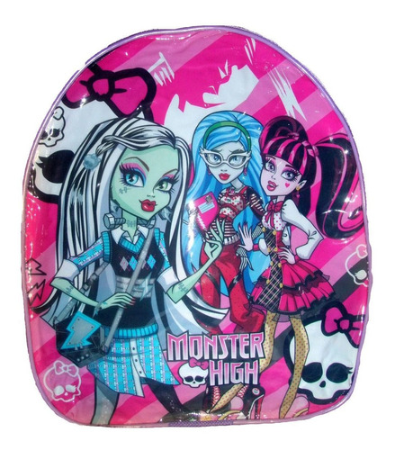 Mochila Monster High Lila Para El Jardin 24 X 20 X 9