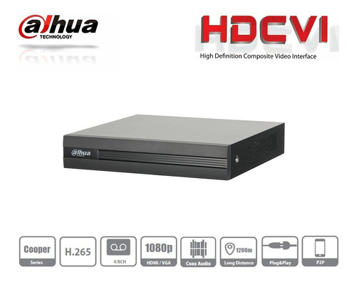 Imagen 1 de 3 de Dvr 8 Canales Hdcvi Pentahibrido 1080p 4 Mp P2p Smart Audio