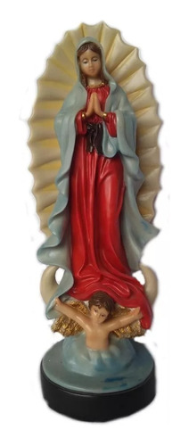 Imagem De Nossa Senhora De Guadalupe 28cm Resina Cor Pintura a mão