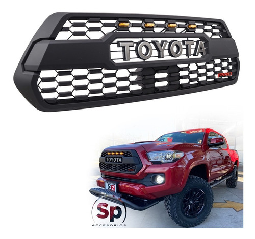 Parrilla Toyota Tacoma 16/2019 Tipo Trd C/led C/e Pro Rojo