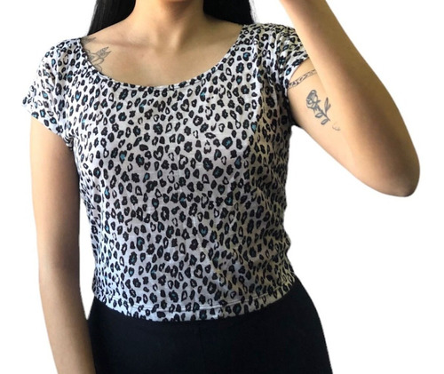 Remera Animal Print Mujer Modal