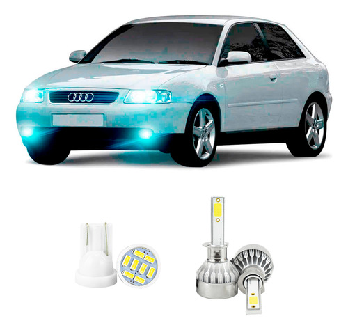 Lampada Led Farol Baixo Audi A3 2001 A 2006 20000lm