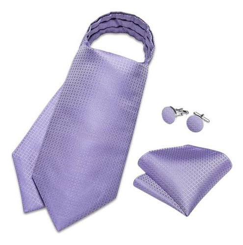 Dibangu Corbatas De Ascot De Color Morado Claro Para Hombre,