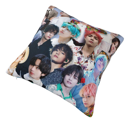 Funda Almohada Kim Taehyung V Suave Collage Para Decoracion